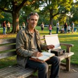 Portrait of Tom, who writes about community screenings, outdoors
